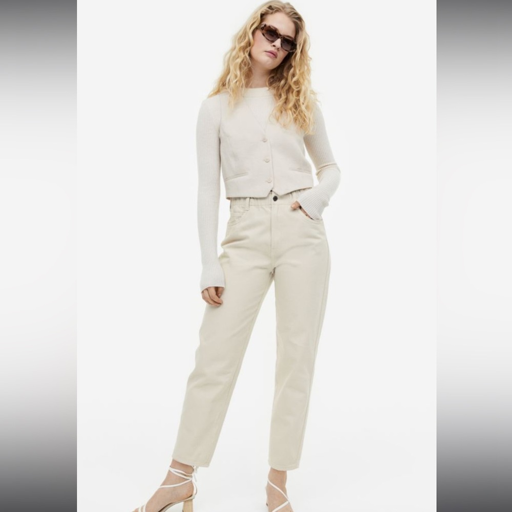 High Waist Twill Pants - READ DESCRIPTION
